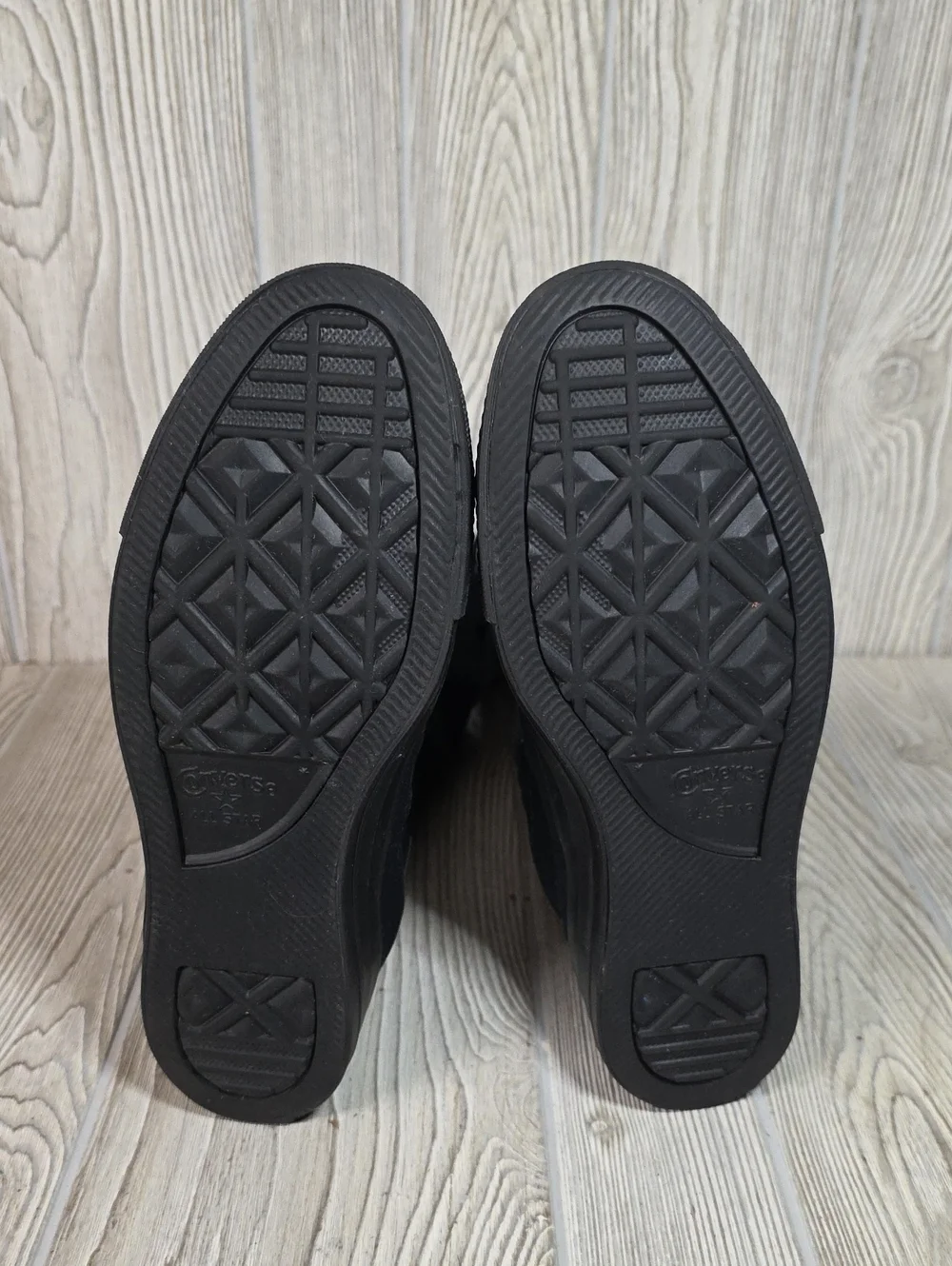 Converse All Star XX-Hi Boots Triple Black Knee High Lace Up Canvas Sneakers